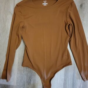 Brown Long Sleeve Bodysuit